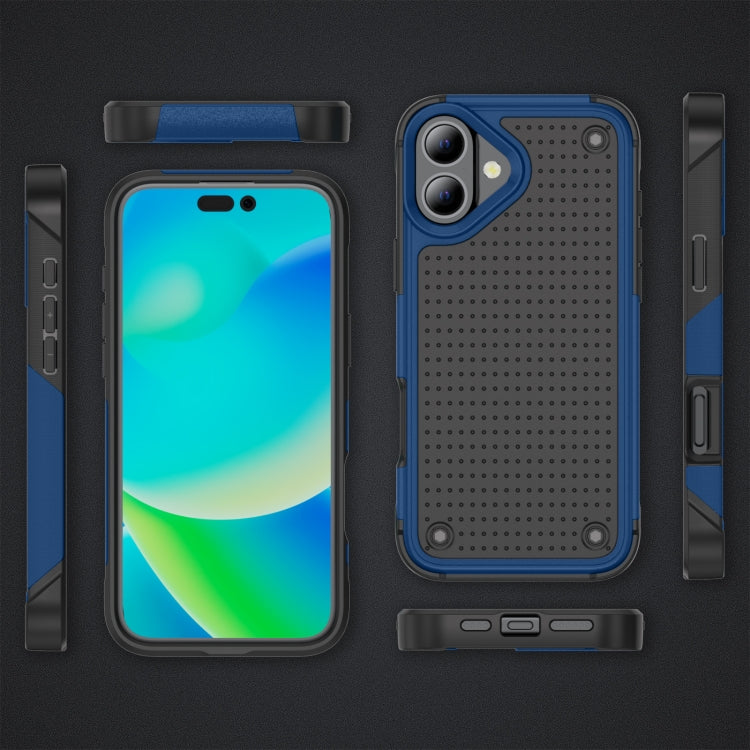 For iPhone 16 Plus PC + TPU Shockproof Protective Phone Case