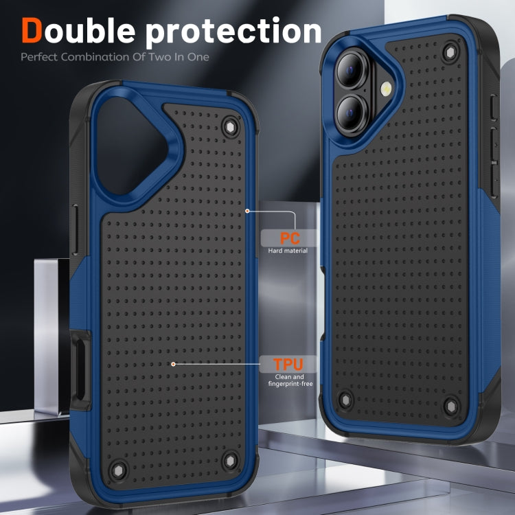For iPhone 16 Plus PC + TPU Shockproof Protective Phone Case