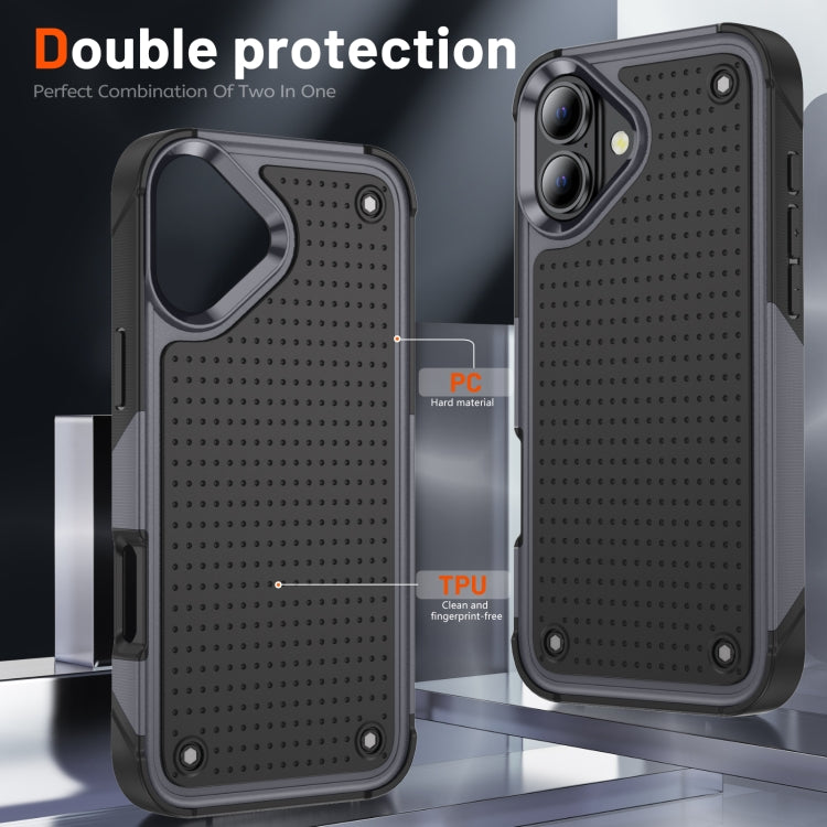 For iPhone 16 PC + TPU Shockproof Protective Phone Case