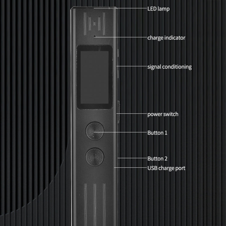 ZD09 Mini Portable Precise Intelligent Detector - Black