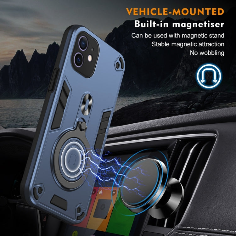 For iPhone 12 Metal Ring 360 Degree Rotating Holder PC Hybrid TPU Phone Case