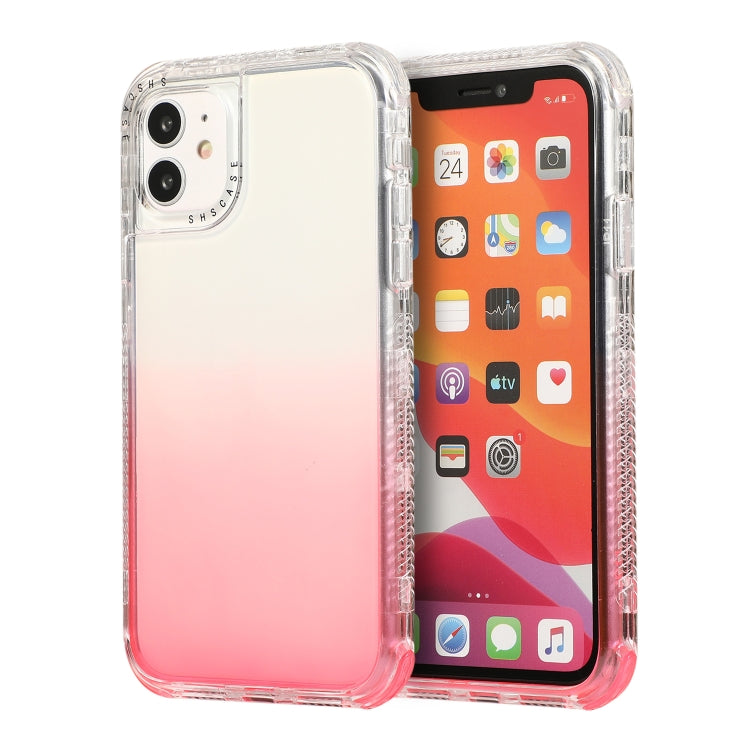 For iPhone 12 / 12 Pro 3 In 1 Dreamland PC + TPU Gradient Monochrome Transparent Border Protective Case