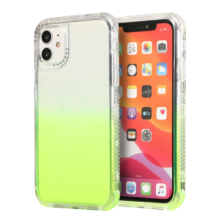 For iPhone 12 / 12 Pro 3 In 1 Dreamland PC + TPU Gradient Monochrome Transparent Border Protective Case