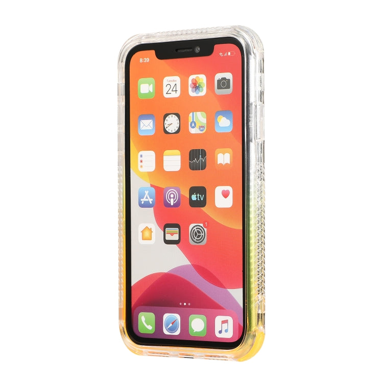 For iPhone 12 / 12 Pro 3 In 1 Dreamland PC + TPU Gradient Monochrome Transparent Border Protective Case