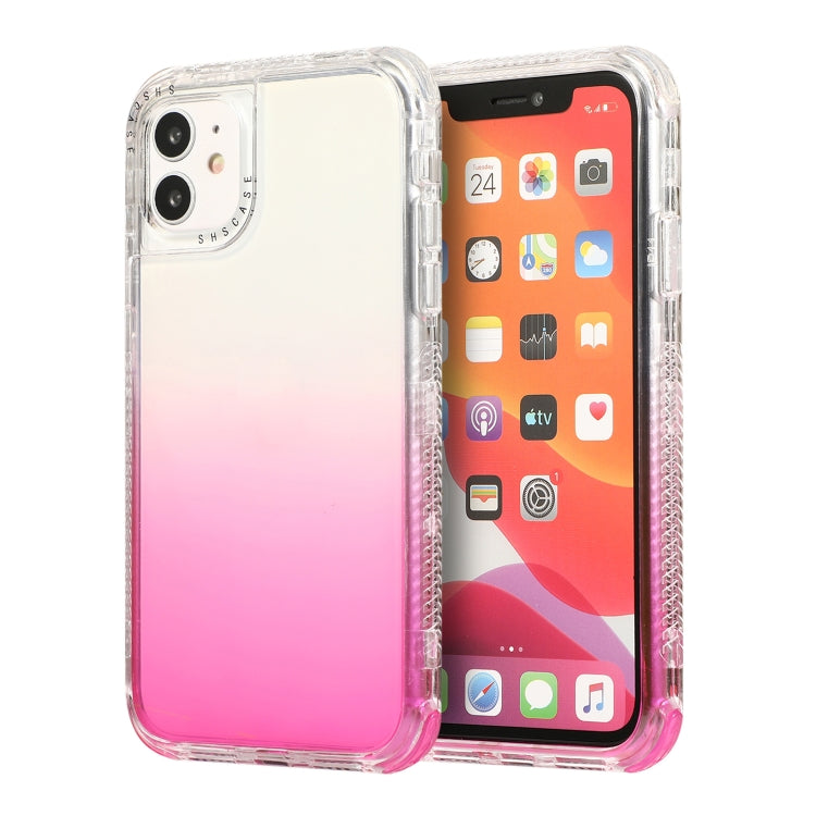 For iPhone 12 Pro Max 3 In 1 Dreamland PC + TPU Gradient Monochrome Transparent Border Protective Case