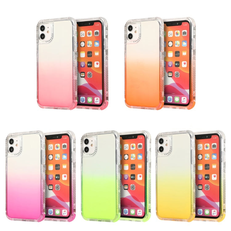 For iPhone 12 Pro Max 3 In 1 Dreamland PC + TPU Gradient Monochrome Transparent Border Protective Case