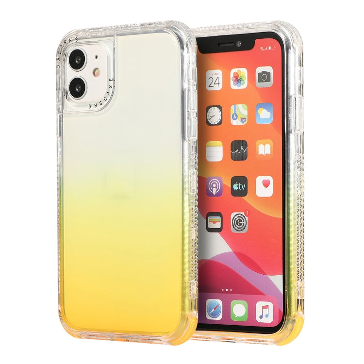 For iPhone 12 Pro Max 3 In 1 Dreamland PC + TPU Gradient Monochrome Transparent Border Protective Case
