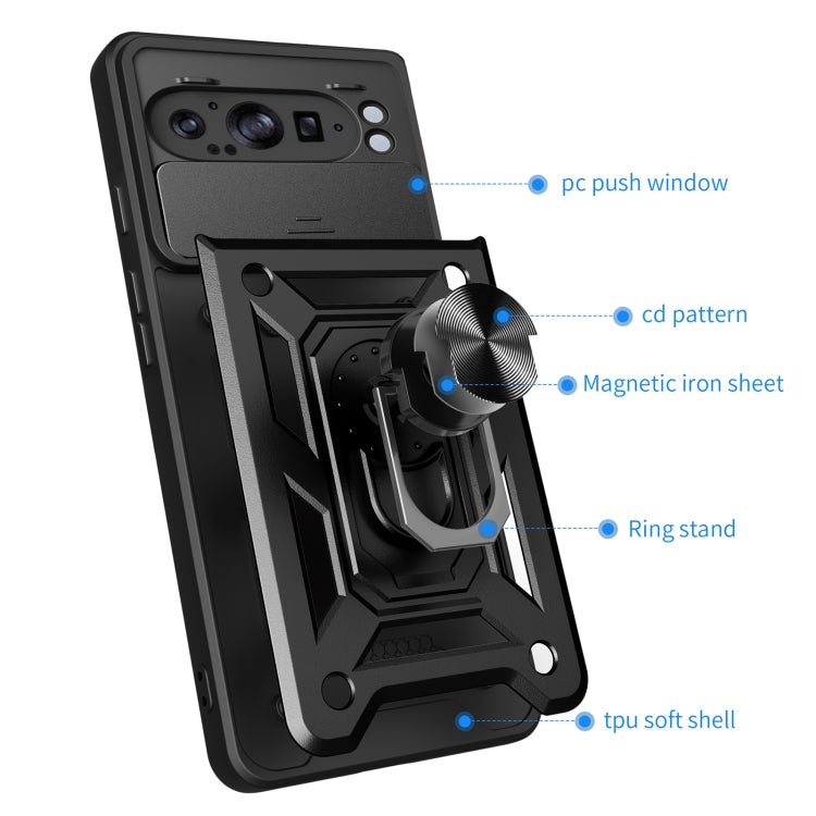For Google Pixel 9 Pro XL Sliding Camera Cover Design TPU+PC Phone Case
