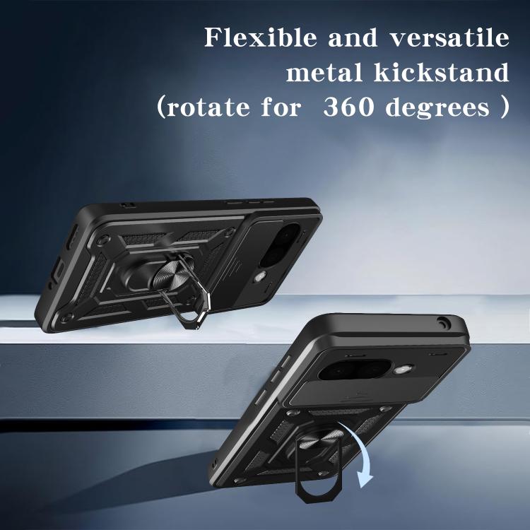 For Google Pixel 9a Sliding Camera Cover Design TPU+PC Phone Case