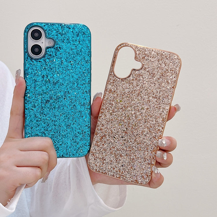 For iPhone 16 Glitter Powder Shockproof TPU Phone Case