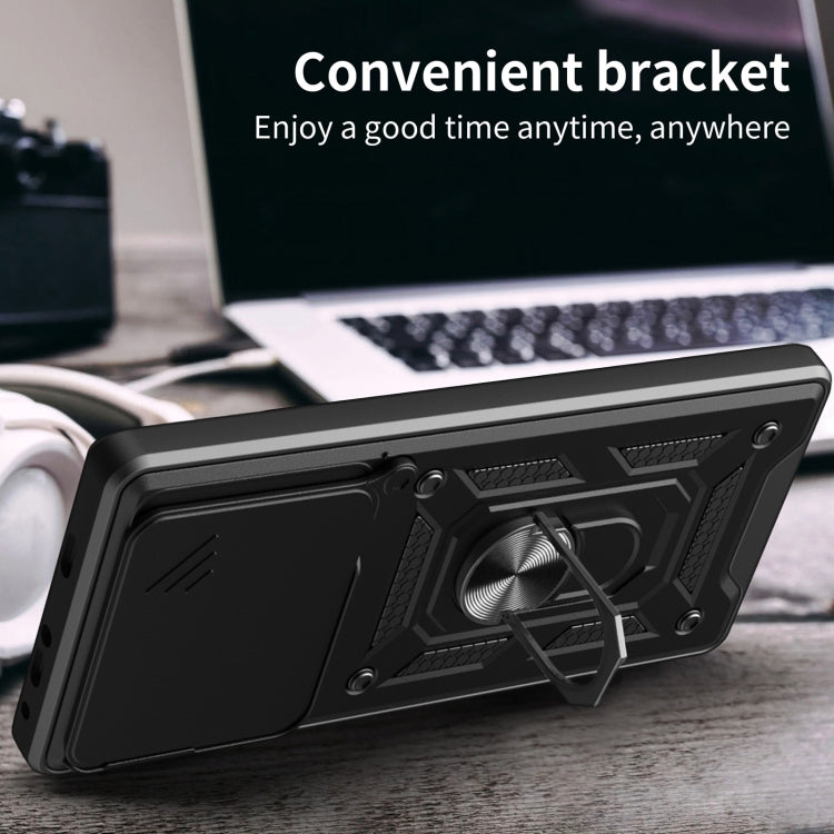 For ZTE Axon 60 4G Sliding Camera Cover Design TPU+PC Phone Case