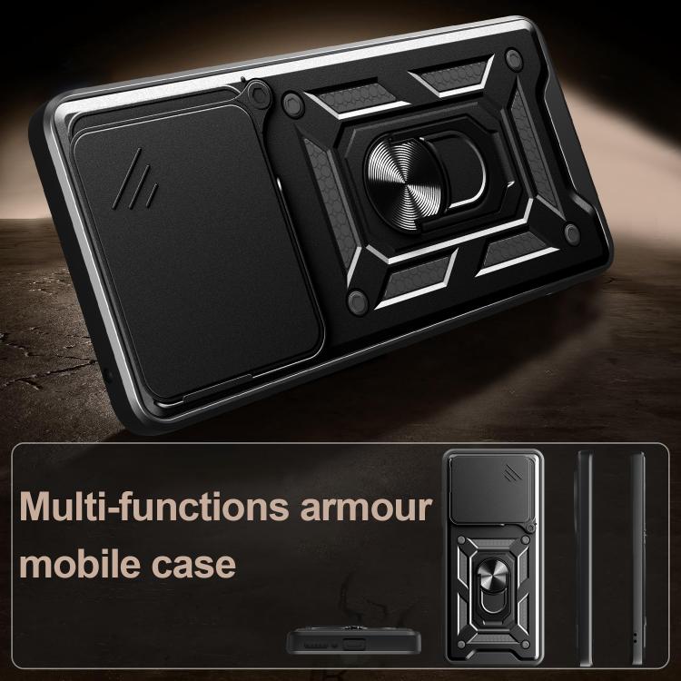 For ZTE Blade A35 4G / A55 4G Sliding Camera Cover Design TPU+PC Phone Case