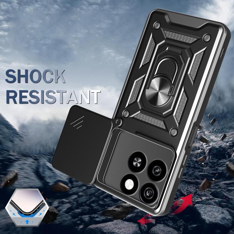 For ZTE Blade A35 4G / A55 4G Sliding Camera Cover Design TPU+PC Phone Case