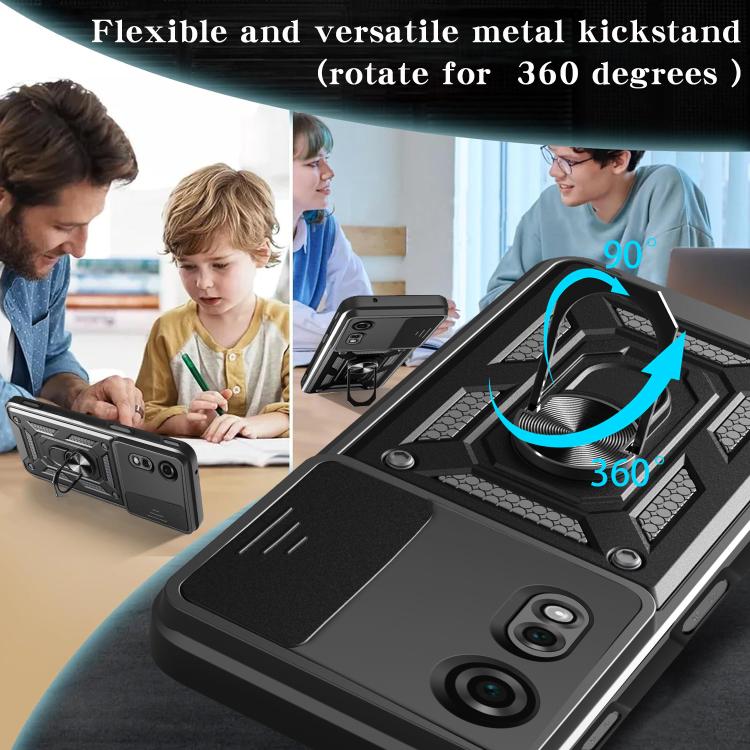 For ZTE nubia Neo 2 Sliding Camera Cover Design TPU+PC Phone Case