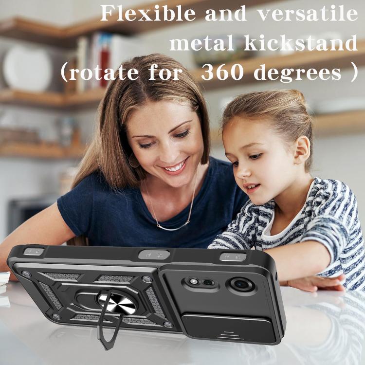 For ZTE nubia Neo 2 Sliding Camera Cover Design TPU+PC Phone Case