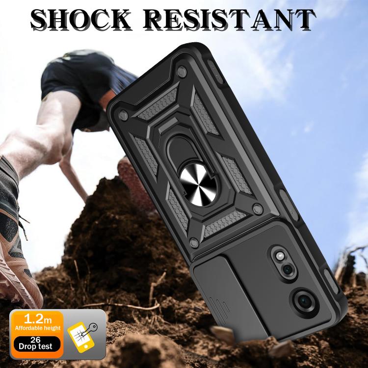 For ZTE nubia Neo 2 Sliding Camera Cover Design TPU+PC Phone Case