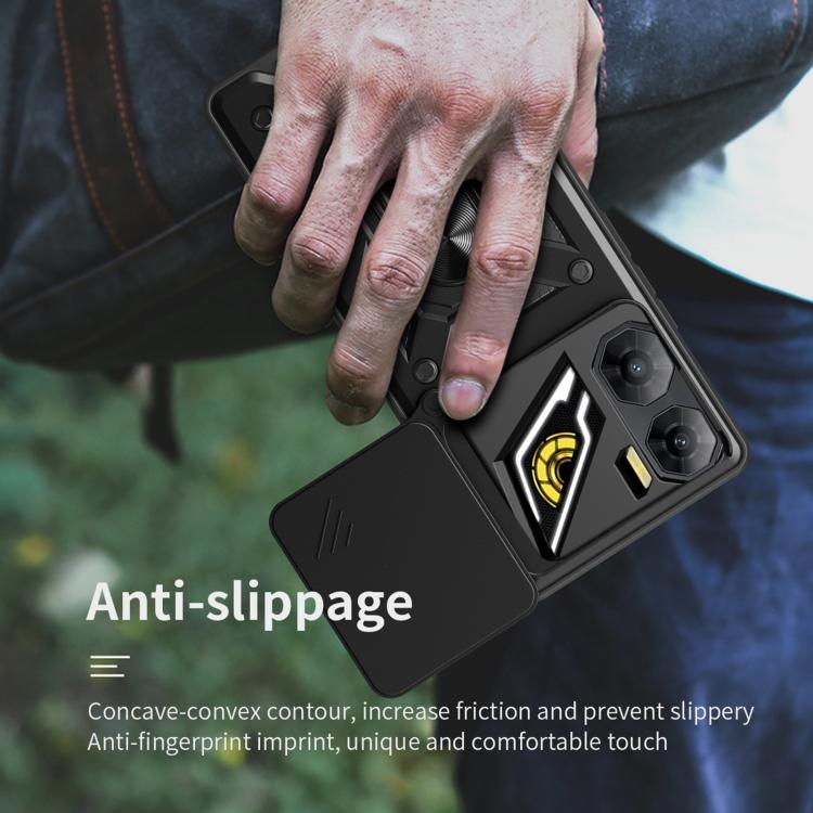 For ZTE nubia Neo 3 Sliding Camera Cover Design TPU+PC Phone Case