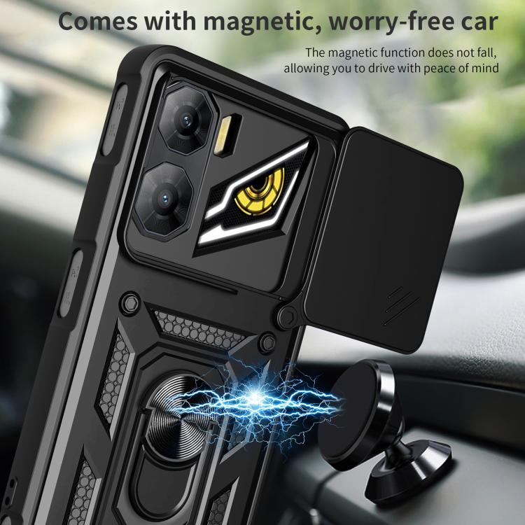 For ZTE nubia Neo 3 Sliding Camera Cover Design TPU+PC Phone Case