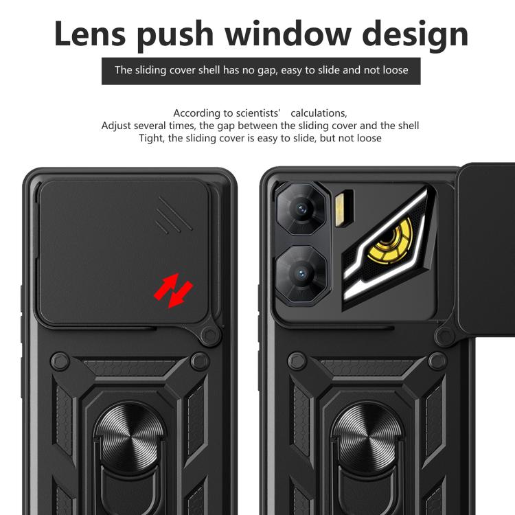 For ZTE nubia Neo 3 Sliding Camera Cover Design TPU+PC Phone Case