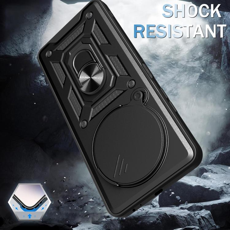 For ZTE nubia Focus / Blade A75 5G Sliding Camera Cover Design TPU+PC Phone Case