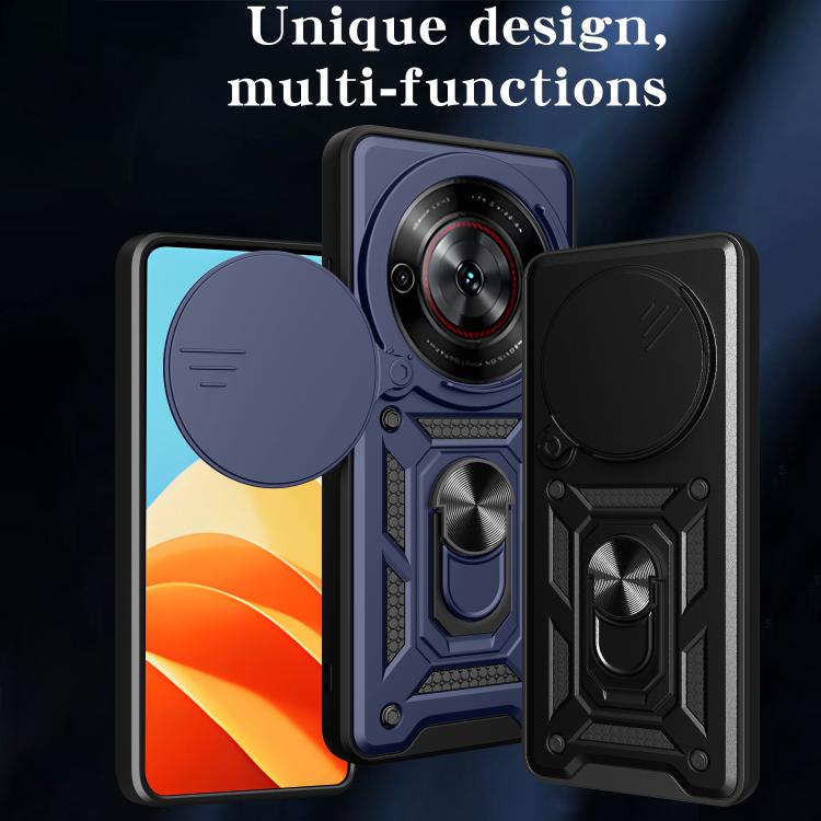 For ZTE nubia Focus / Blade A75 5G Sliding Camera Cover Design TPU+PC Phone Case