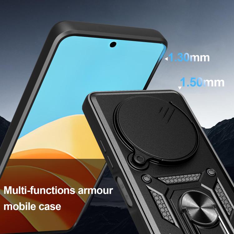 For ZTE nubia Focus / Blade A75 5G Sliding Camera Cover Design TPU+PC Phone Case