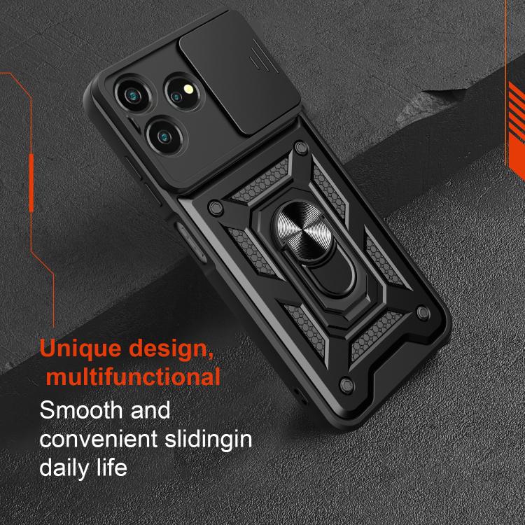 For ZTE Axon 50 Lite 4G Sliding Camera Cover Design TPU+PC Phone Case