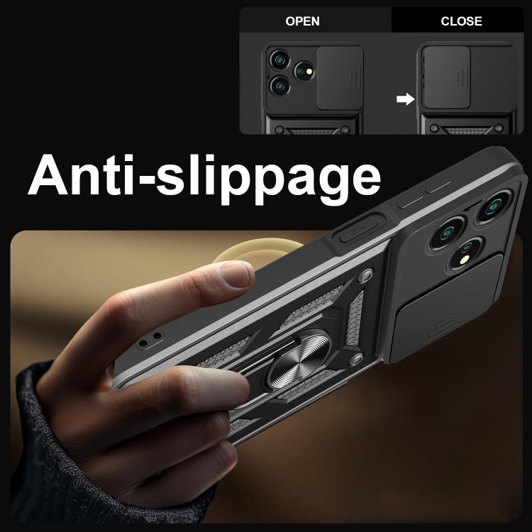 For ZTE Axon 50 Lite 4G Sliding Camera Cover Design TPU+PC Phone Case