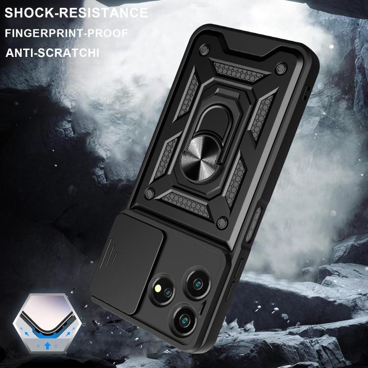 For ZTE Axon 50 Lite 4G Sliding Camera Cover Design TPU+PC Phone Case