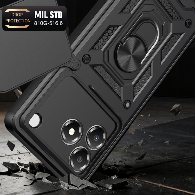 For ZTE Blade A36 / Blade A76 4G Sliding Camera Cover Design TPU+PC Phone Case