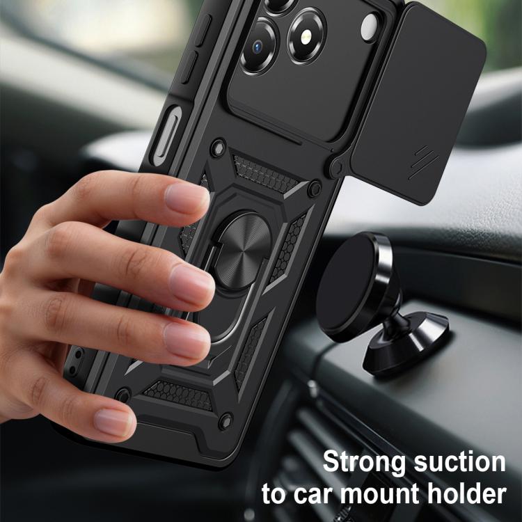 For ZTE Blade A36 / Blade A76 4G Sliding Camera Cover Design TPU+PC Phone Case