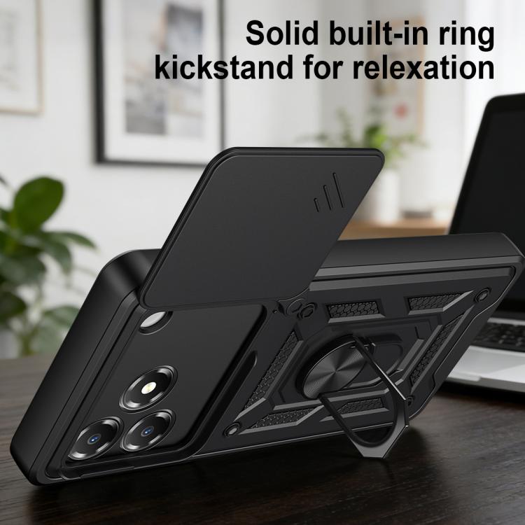 For ZTE Blade A36 / Blade A76 4G Sliding Camera Cover Design TPU+PC Phone Case