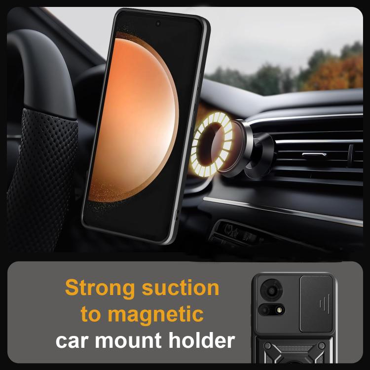 For TCL 50 LE 4G Sliding Camera Cover Design TPU+PC Phone Case