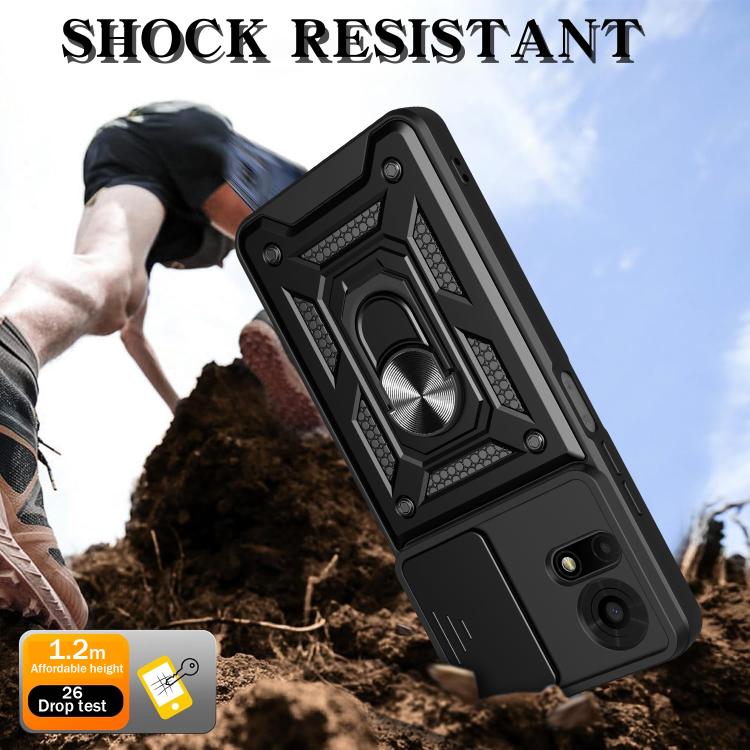 For TCL 50 LE 4G Sliding Camera Cover Design TPU+PC Phone Case