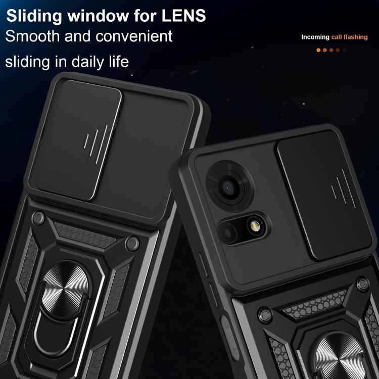 For TCL 50 LE 4G Sliding Camera Cover Design TPU+PC Phone Case