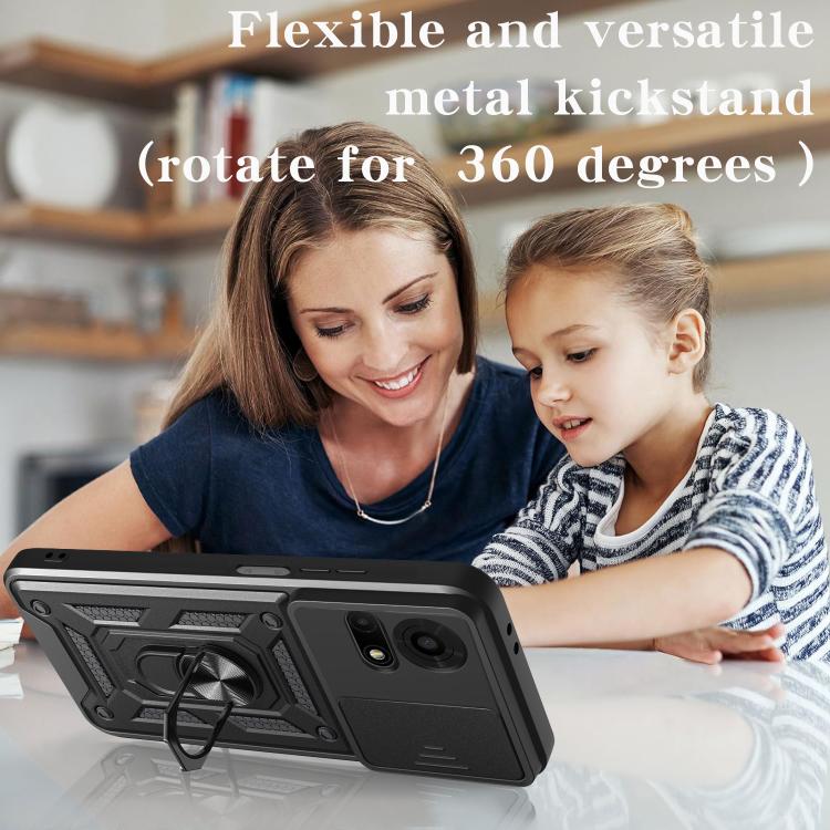 For TCL 50 LE 4G Sliding Camera Cover Design TPU+PC Phone Case