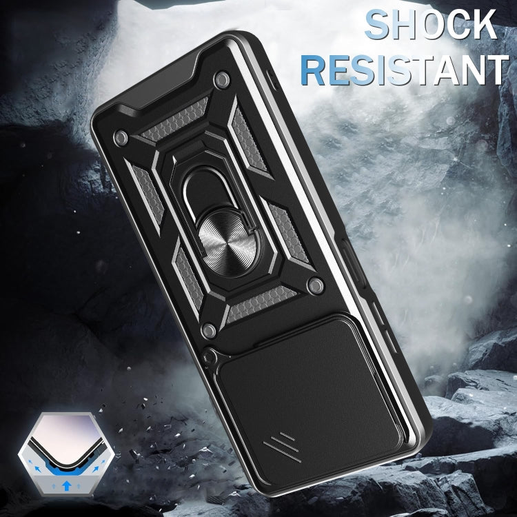 For itel P55 4G Sliding Camera Cover Design TPU+PC Phone Case