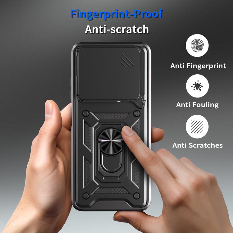 For itel A90 4G Sliding Camera Cover Design TPU+PC Phone Case
