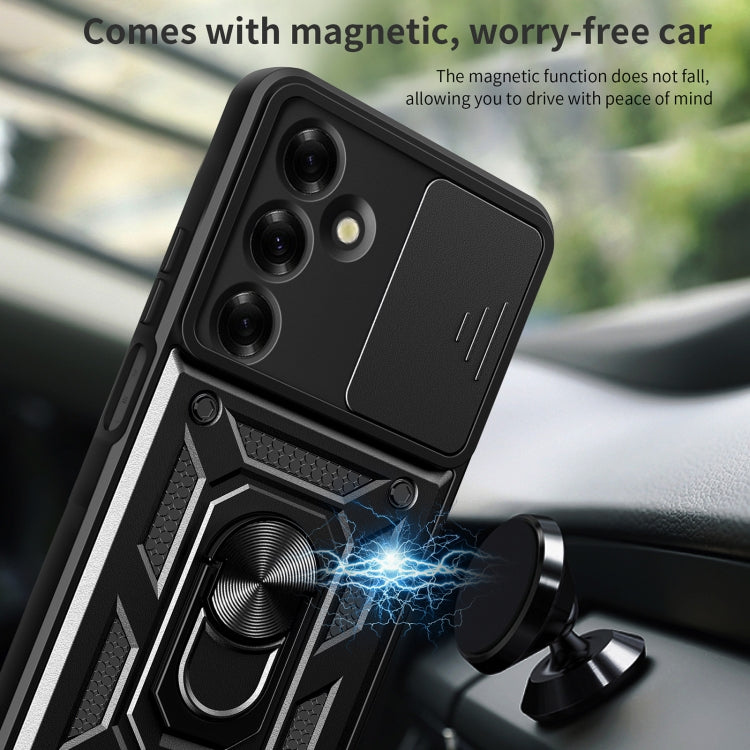 For Samsung Galaxy M35 5G Sliding Camera Cover Design TPU+PC Phone Case