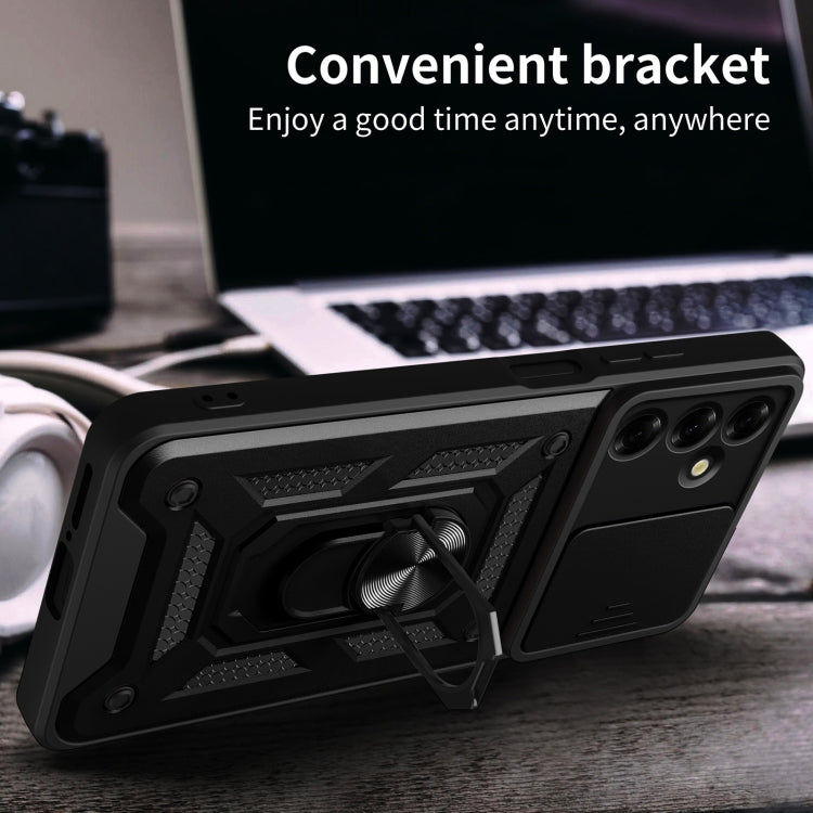 For Samsung Galaxy M35 5G Sliding Camera Cover Design TPU+PC Phone Case