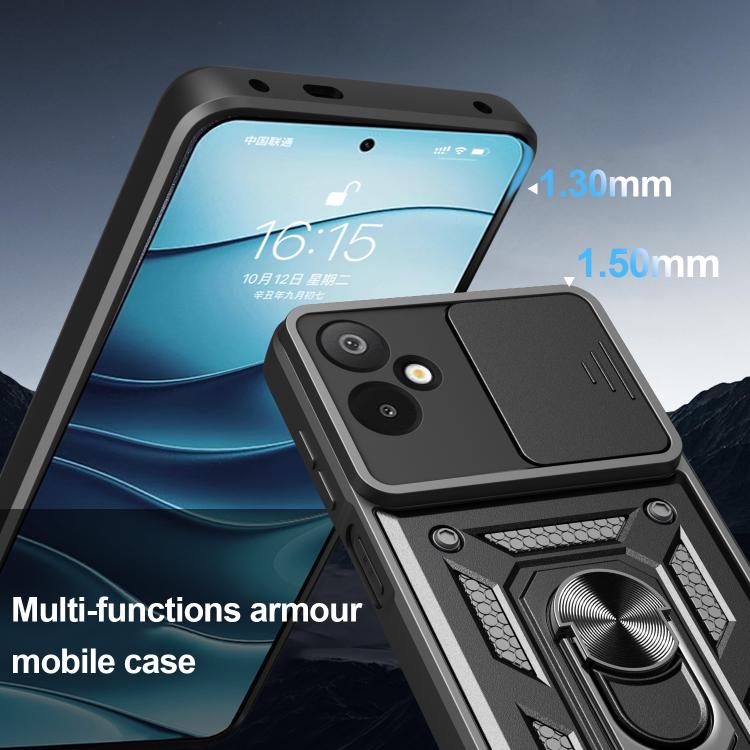 For Samsung Galaxy M06 5G / F06 5G Sliding Camera Cover Design TPU+PC Phone Case