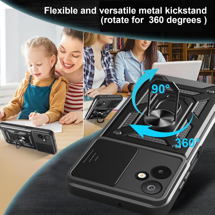For Samsung Galaxy M06 5G / F06 5G Sliding Camera Cover Design TPU+PC Phone Case