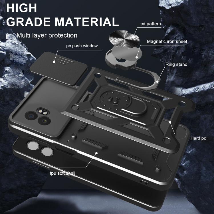 For Samsung Galaxy XCover7 Pro Sliding Camera Cover Design TPU+PC Phone Case
