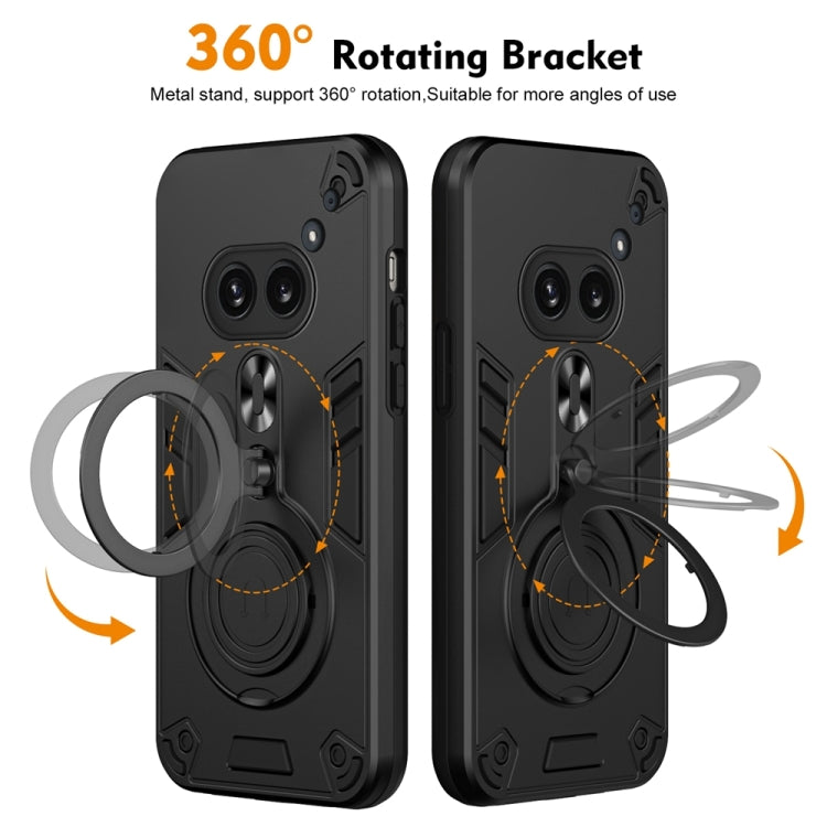 For Nothing Phone 2a Metal Ring 360 Degree Rotating Holder PC Hybrid TPU Phone Case