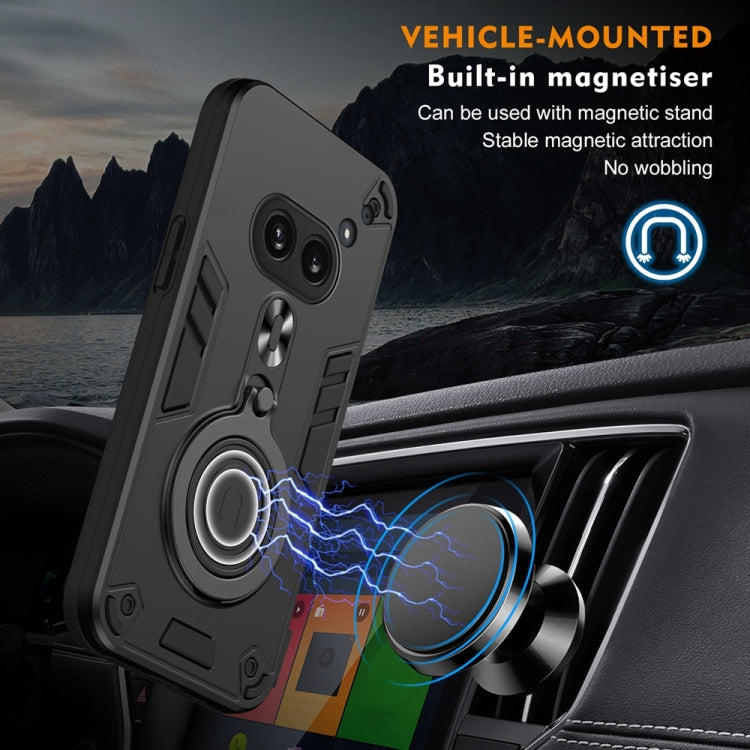 For Nothing Phone 2a Metal Ring 360 Degree Rotating Holder PC Hybrid TPU Phone Case