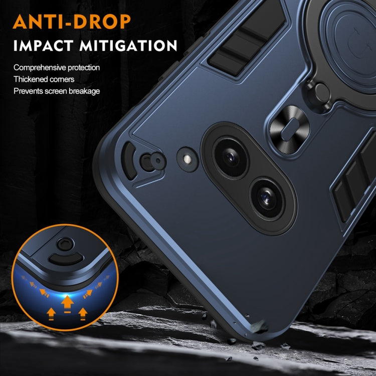 For Nothing Phone 2a Metal Ring 360 Degree Rotating Holder PC Hybrid TPU Phone Case