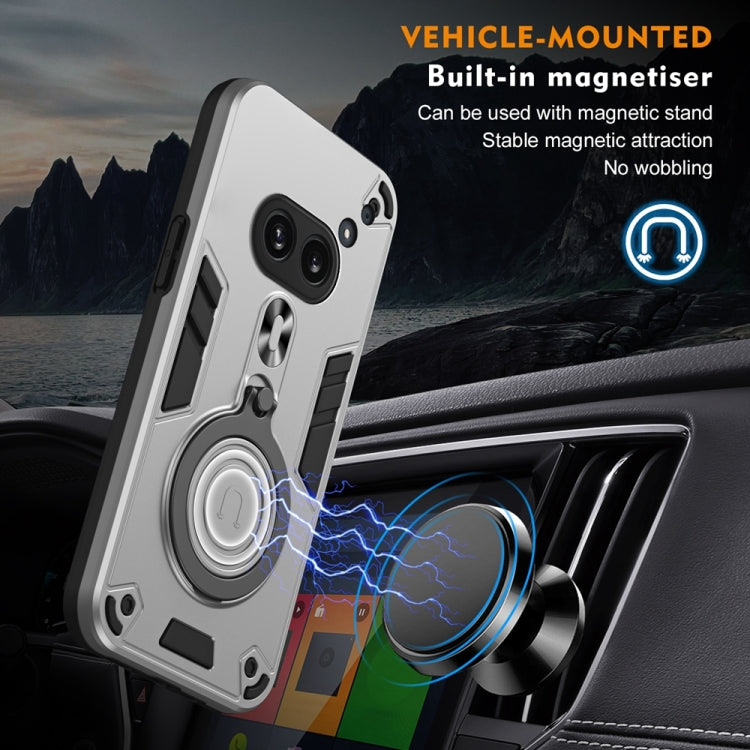For Nothing Phone 2a Metal Ring 360 Degree Rotating Holder PC Hybrid TPU Phone Case