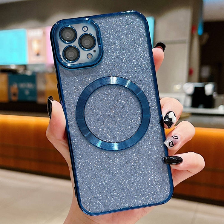 For iPhone 11 Pro Electroplating Pure Color Glitter Powder MagSafe Phone Case