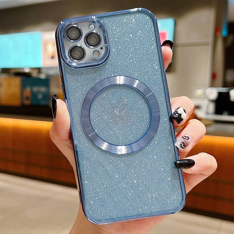 For iPhone 16 Pro Max Electroplating Pure Color Glitter Powder MagSafe Phone Case