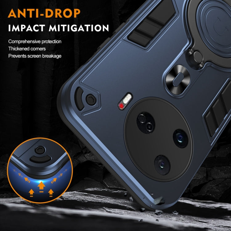 For Tecno Camon 30 Pro 5G Metal Ring 360 Degree Rotating Holder PC Hybrid TPU Phone Case